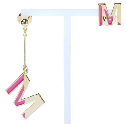Orecchini Lettera metà smalto +Tappalobo Lettera