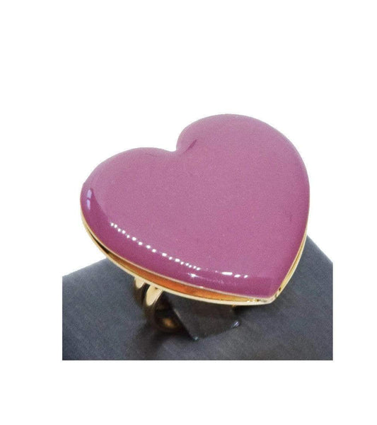 nuagedetoiles anello Anello cuore smalto 35mm