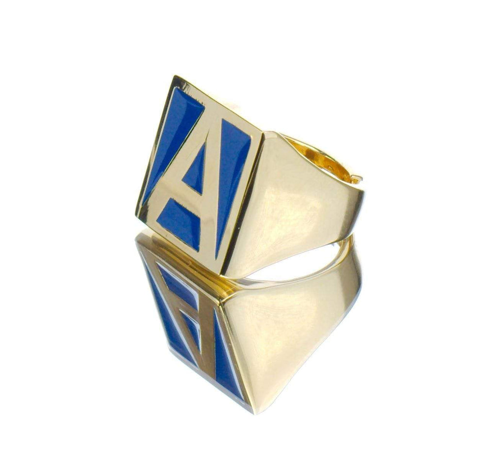 nuagedetoiles Anello Anello Lettera Stampatello