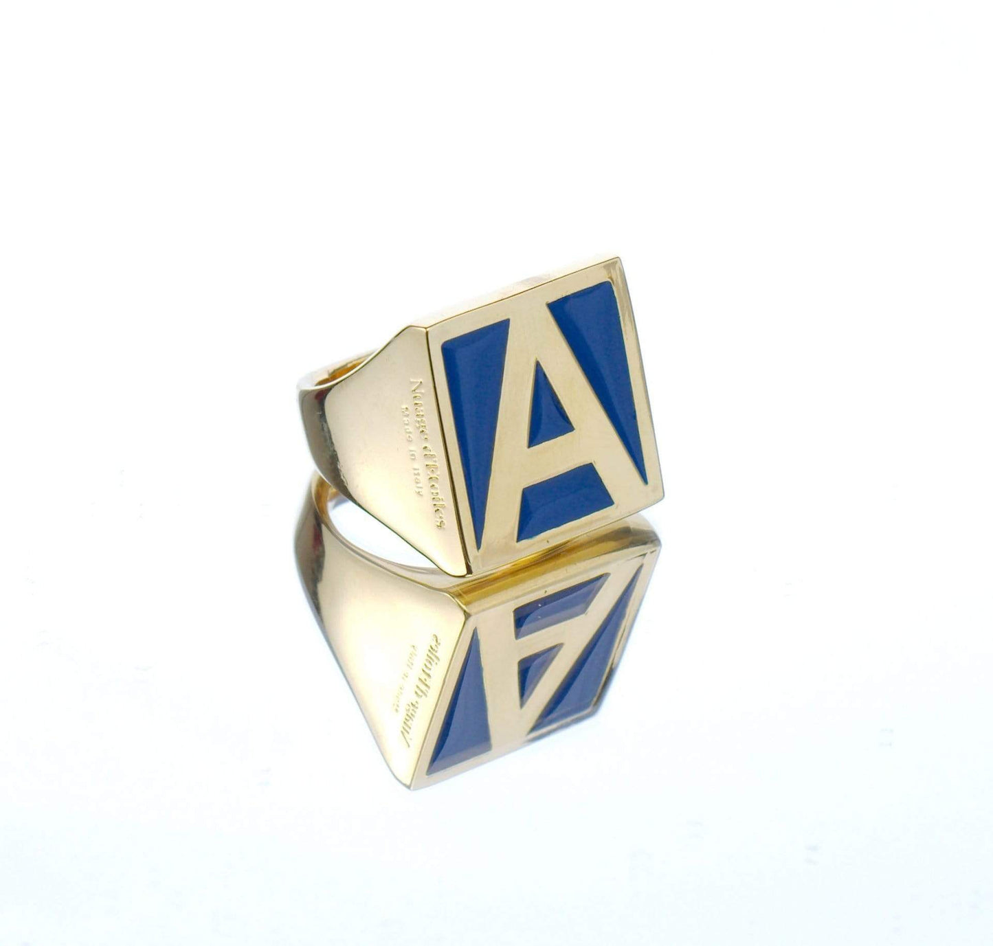 nuagedetoiles Anello Anello Lettera Stampatello