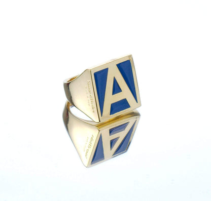 nuagedetoiles Anello Anello Lettera Stampatello