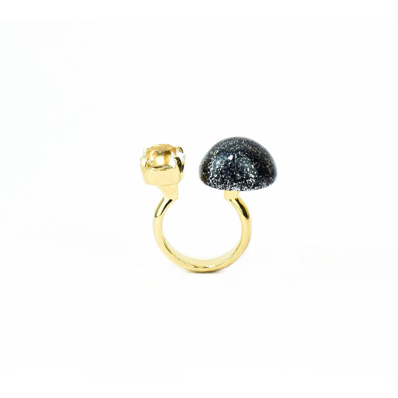 nuagedetoiles anello Oro Giallo Anello Plutone con pietra