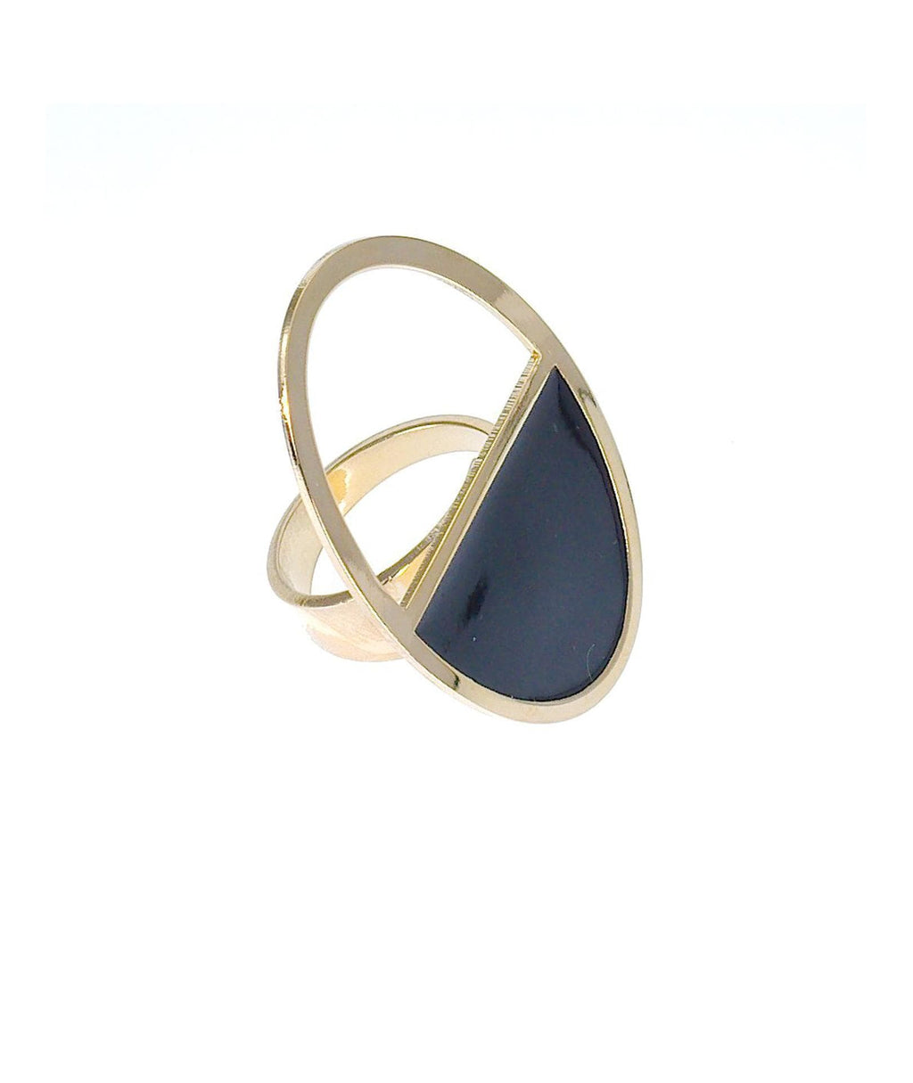 nuagedetoiles Anello Ovale Mezzo Vuoto