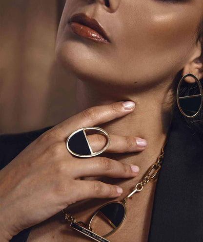 nuagedetoiles Anello Ovale Mezzo Vuoto