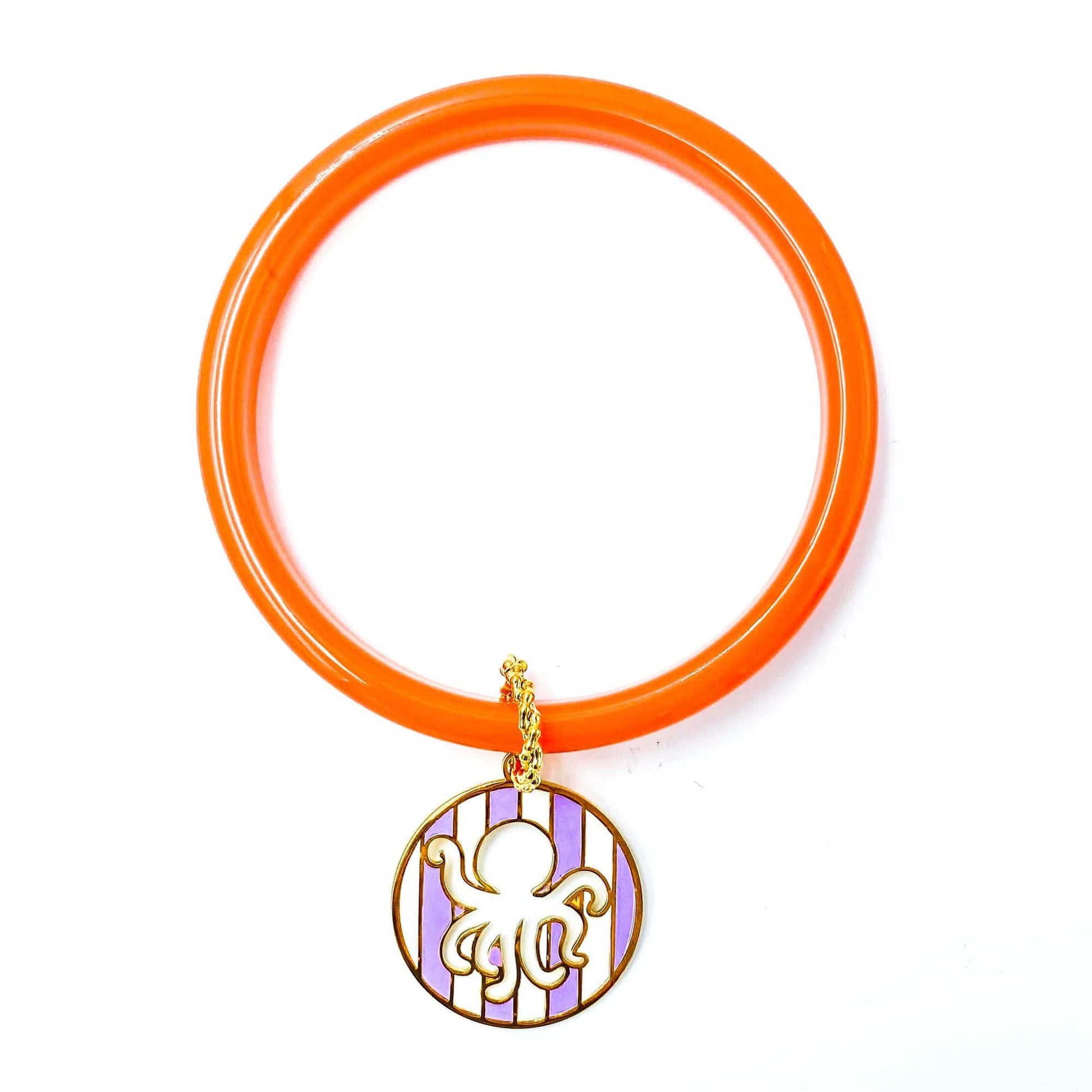 nuagedetoiles bangle plexi arancio polpo a righe