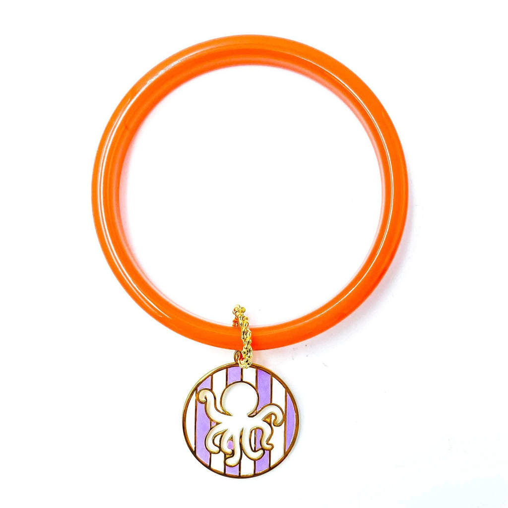 nuagedetoiles bangle plexi arancio polpo a righe