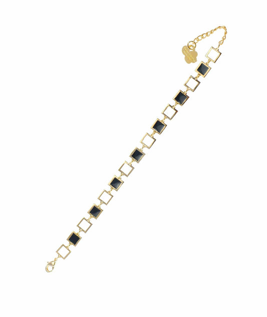 nuagedetoiles bracciale Bracciale Quadratini vuoti e pieni