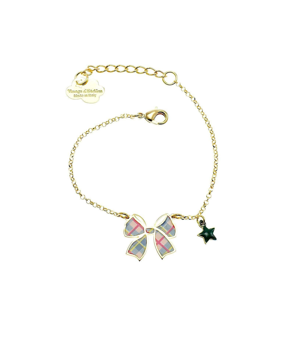 nuagedetoiles Bracciale papillon tartan con stellina