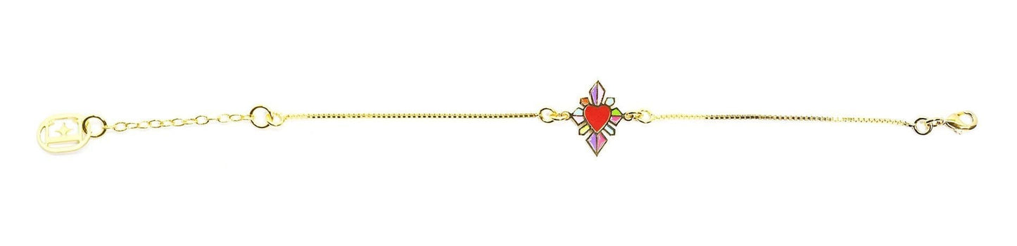 nuagedetoiles Bracciale Sacro Cuore Arcobaleno Picc.