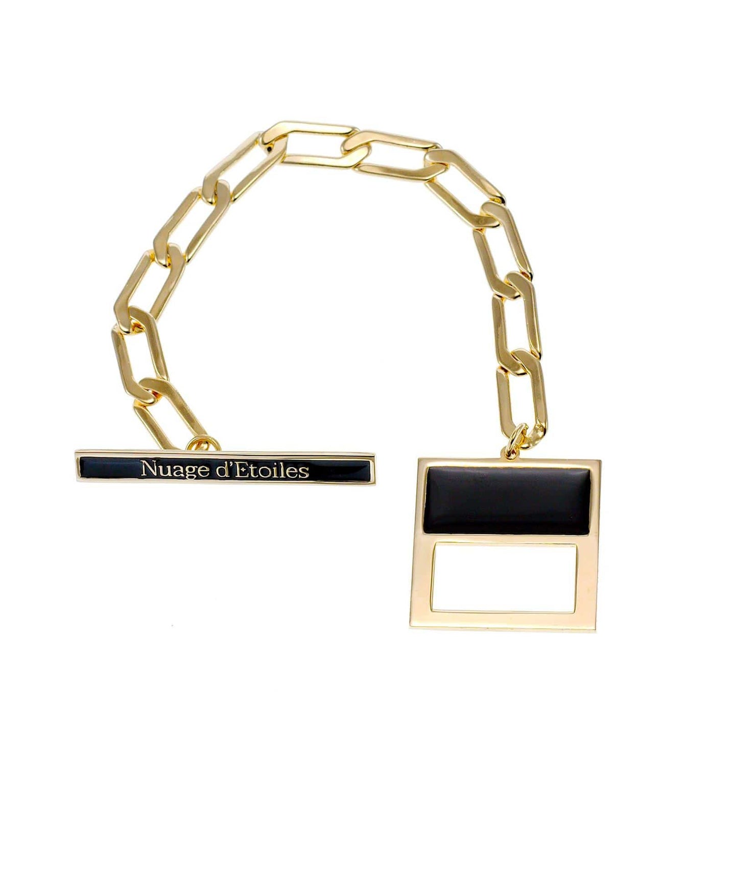 nuagedetoiles Bracciale T-Bar Quadrato Mezzo Vuoto