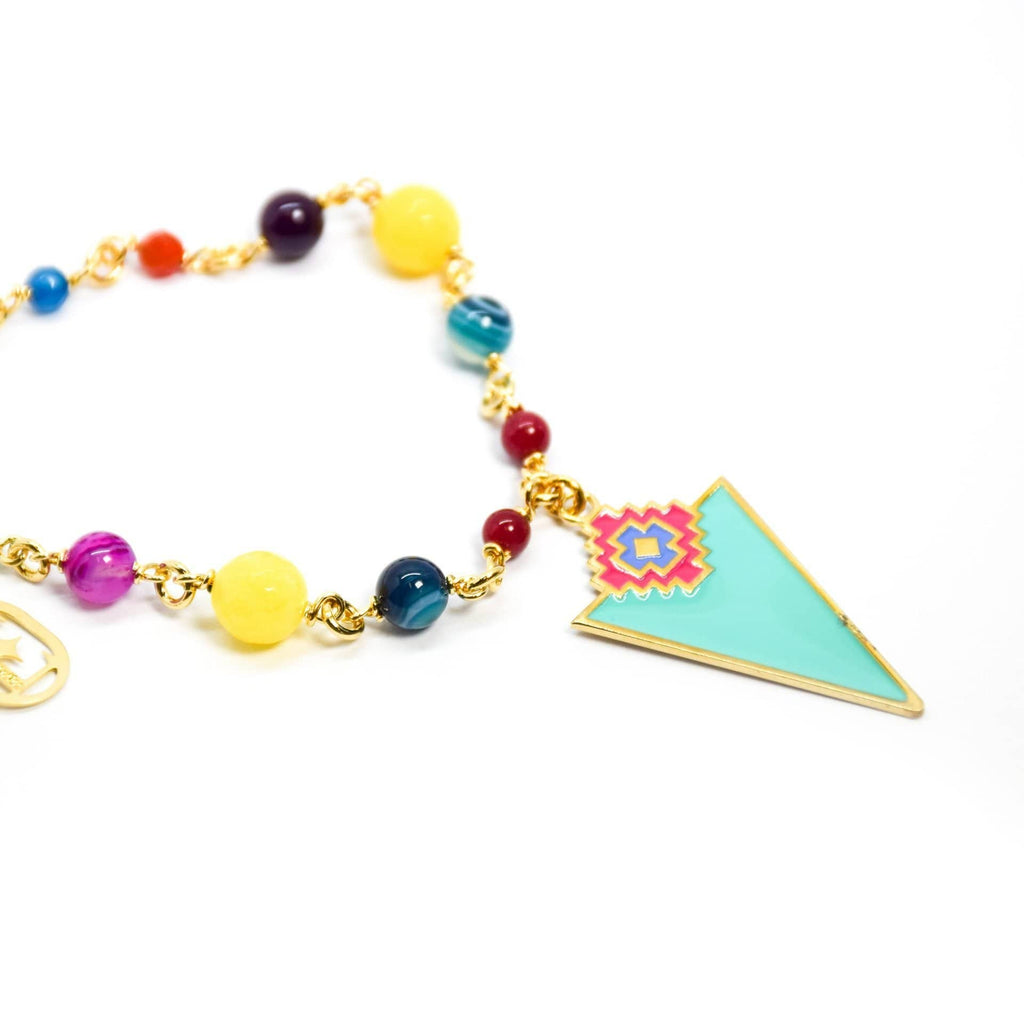 nuagedetoiles Bracciale Triangolo con pietre