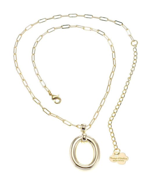 nuagedetoiles Collana catena Maglia Ovale Liscia