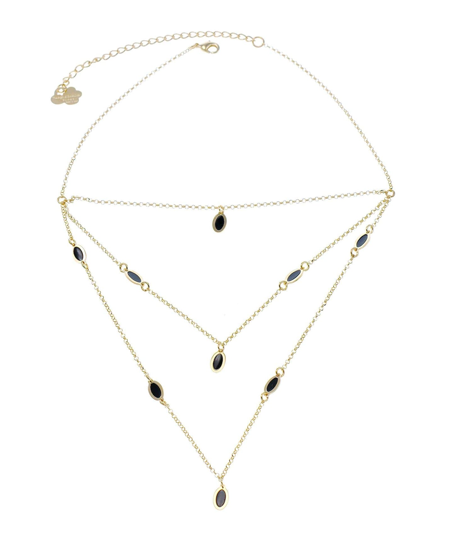 nuagedetoiles collana Collana 3 fili ovalini