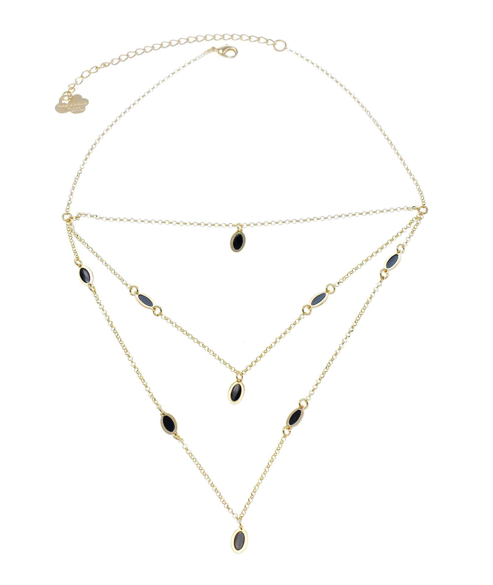 nuagedetoiles collana Collana 3 fili ovalini