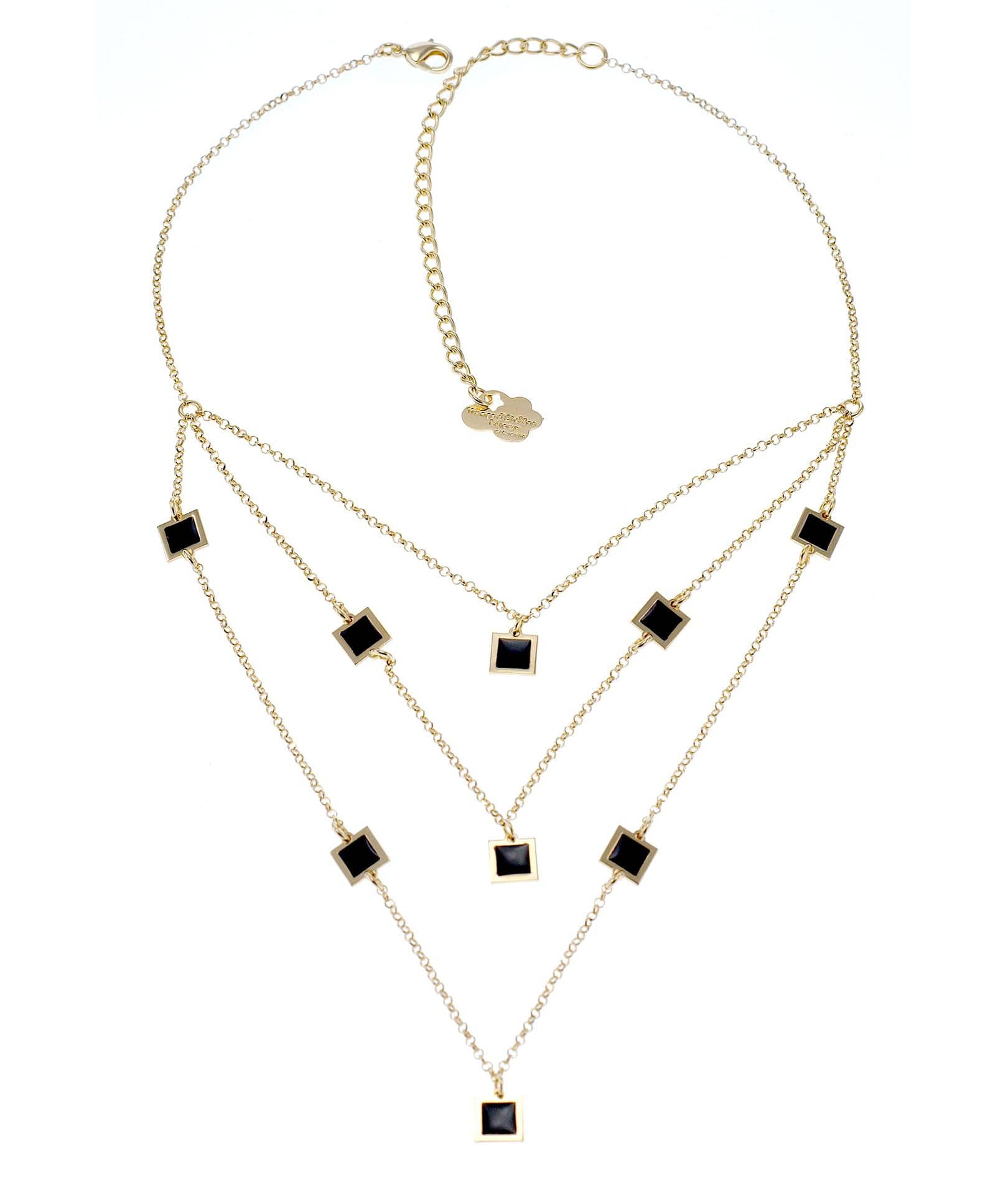 nuagedetoiles collana Collana 3 fili quadratini