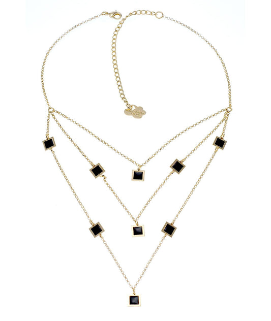 nuagedetoiles collana Collana 3 fili quadratini