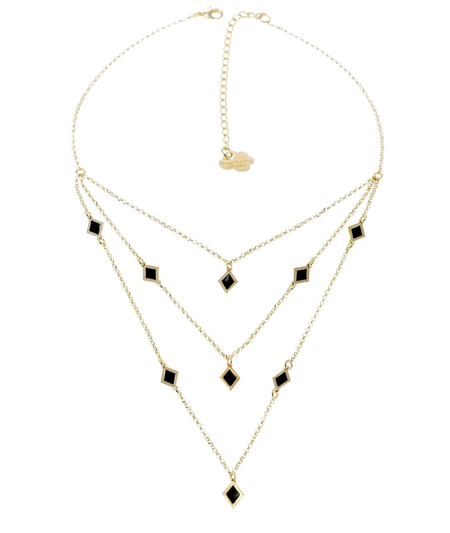 nuagedetoiles collana Collana 3 fili rombini