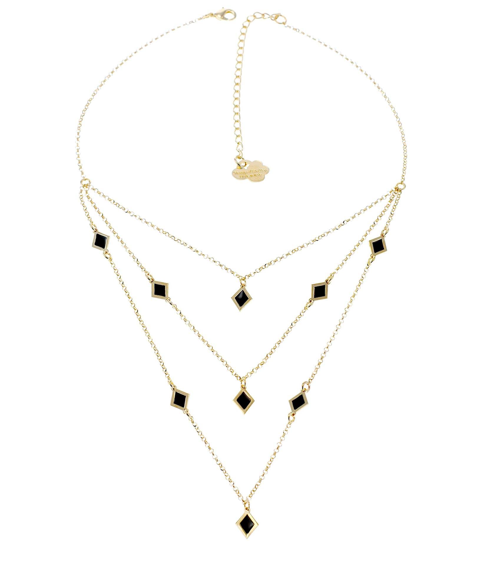 nuagedetoiles collana Collana 3 fili rombini