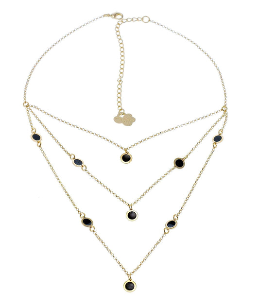 nuagedetoiles collana Collana 3 fili tondini