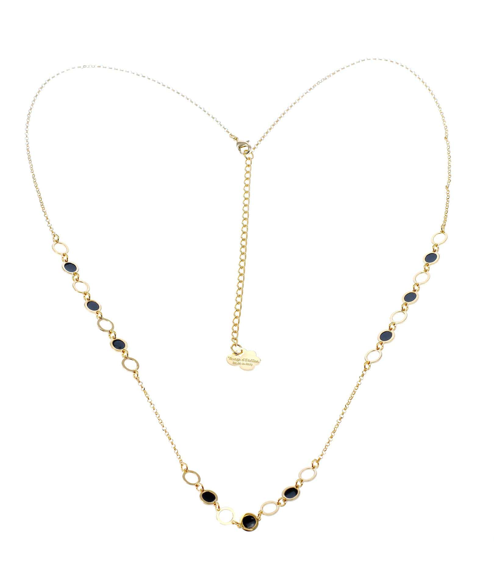 nuagedetoiles collana Collana 90 cm alternata tondini vuoti e pieni