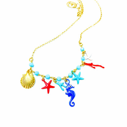 nuagedetoiles collana COLLANA CORTA SEA HARMONY BLUE