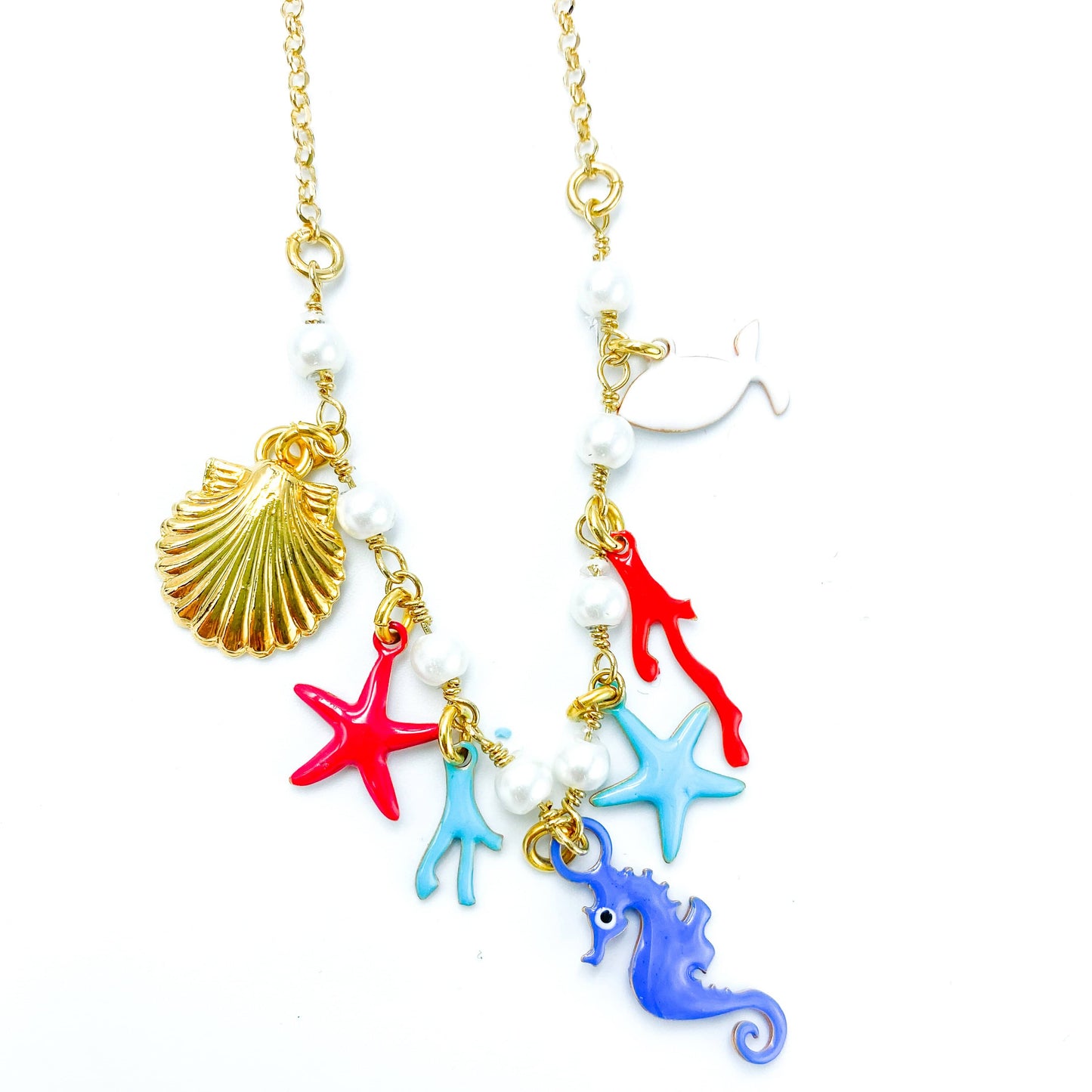 nuagedetoiles collana COLLANA CORTA SEA HARMONY WHITE