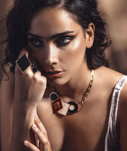 nuagedetoiles collana Collana piastra elementi geometrici