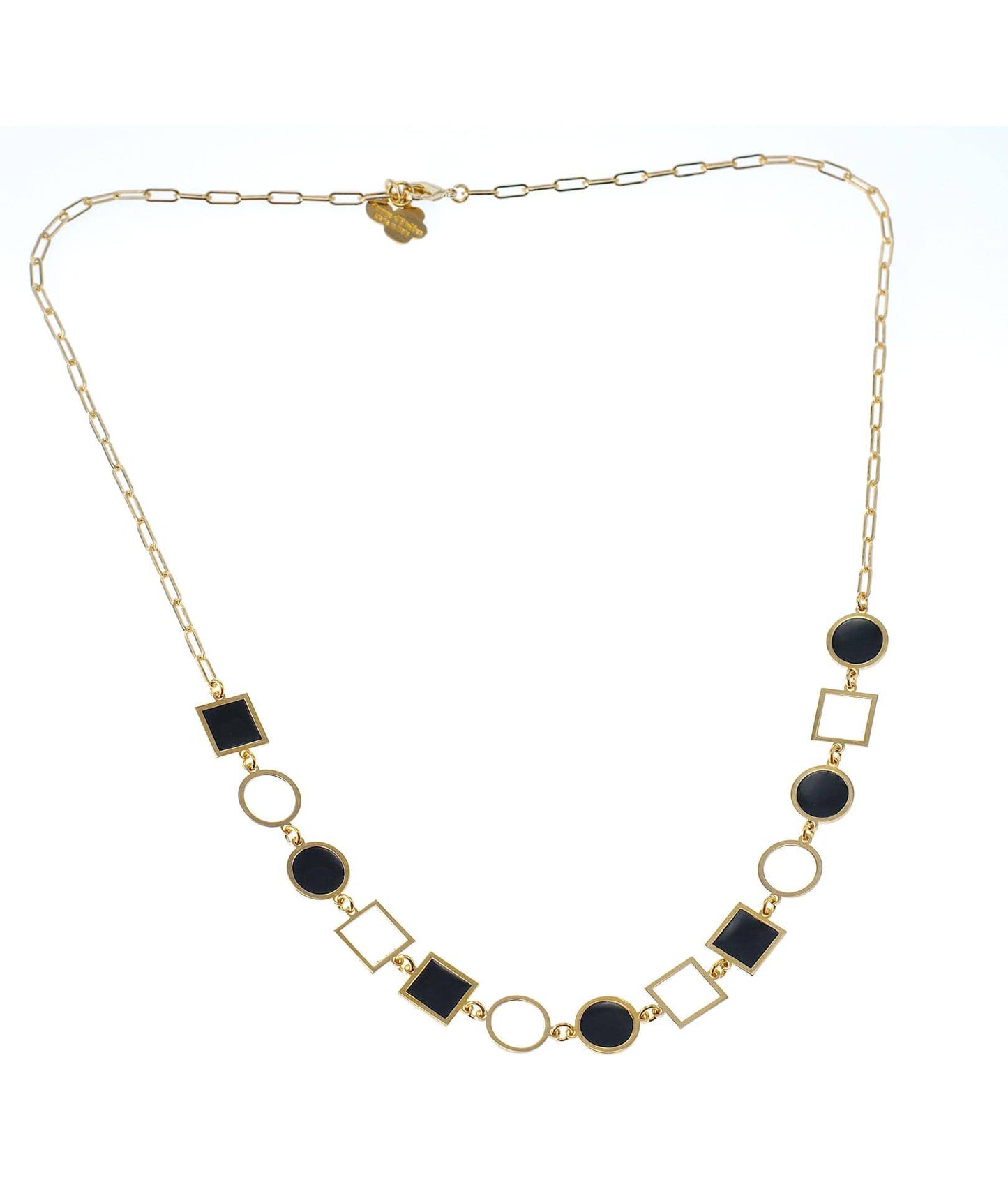 nuagedetoiles collana Collana quadrati/cerchi vuoti e pieni