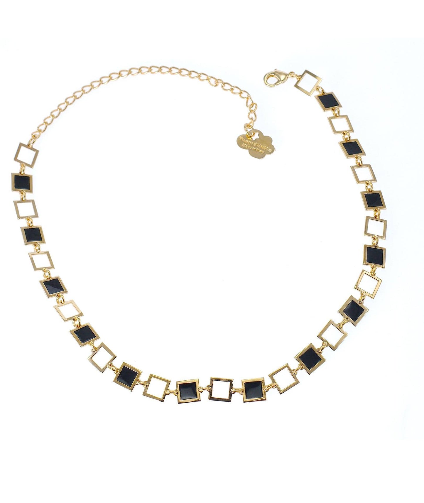nuagedetoiles collana Collana quadratini vuoti e pieni