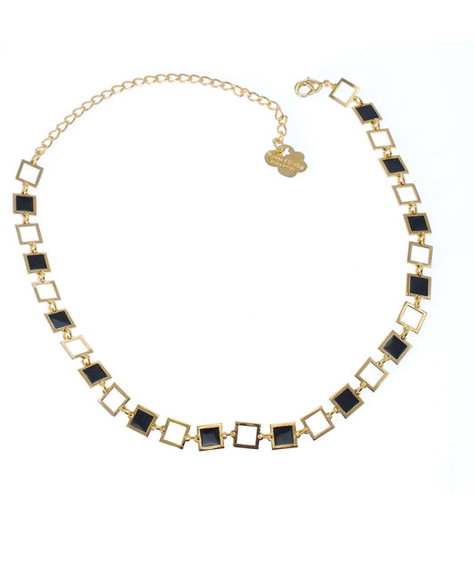 nuagedetoiles collana Collana quadratini vuoti e pieni