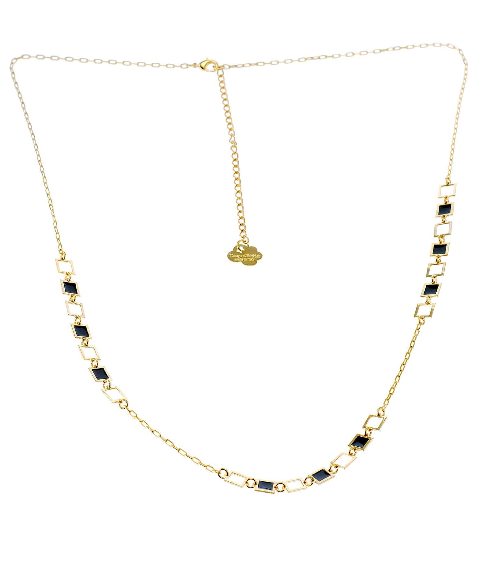 nuagedetoiles collana Collana Quadratini vuoti e pieni