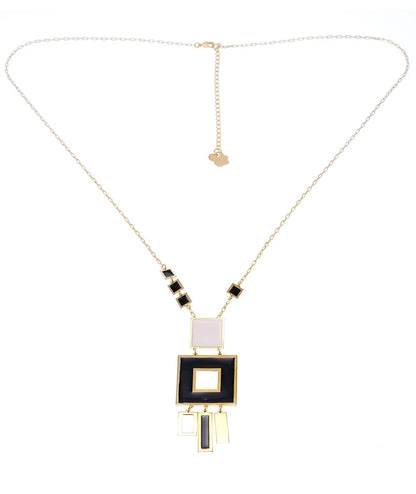 nuagedetoiles collana Collana quadrato doppio forato