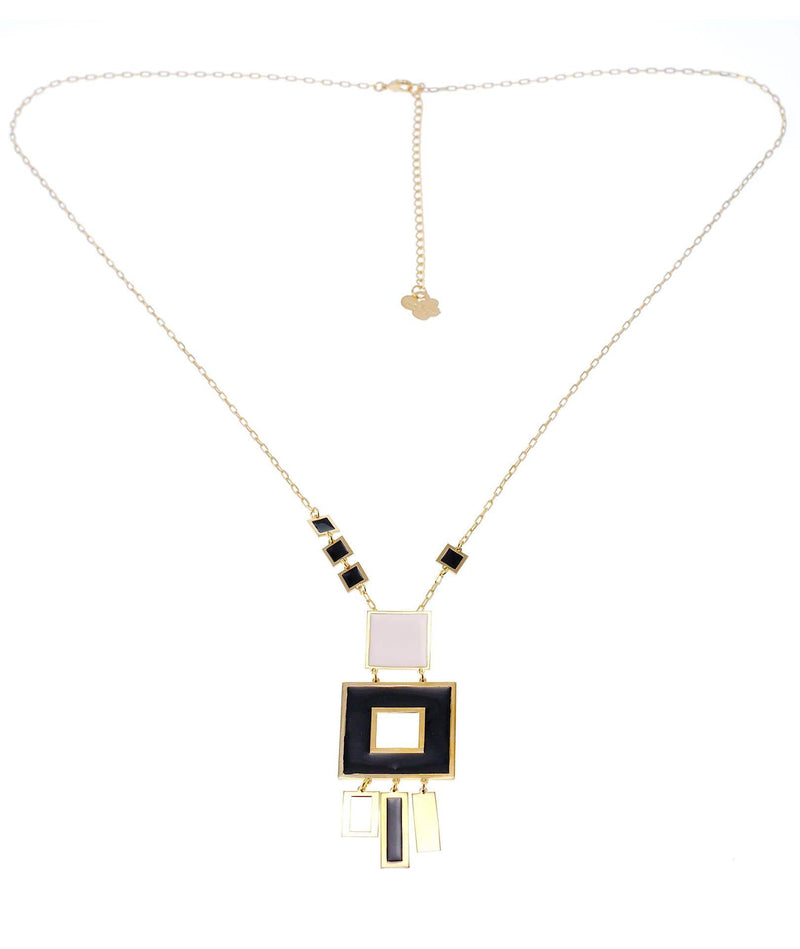 nuagedetoiles collana Collana quadrato doppio forato
