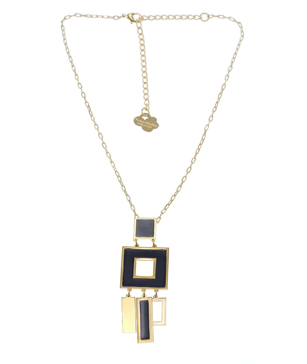 nuagedetoiles collana Collana quadrato doppio forato