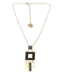 nuagedetoiles collana Collana quadrato doppio forato
