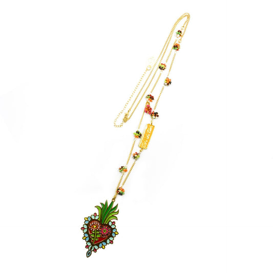 nuagedetoiles Collana Corazòn Flores Frida
