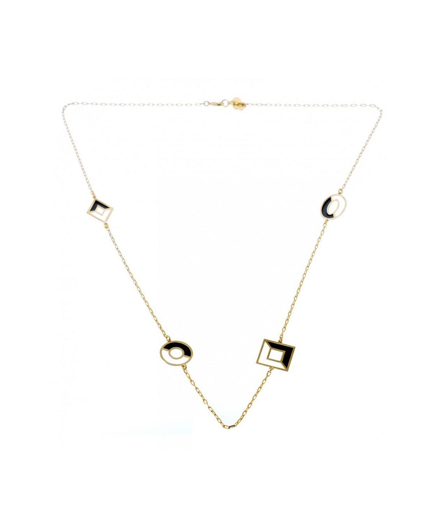 nuagedetoiles Collana Elementi Geometrici Mezzi Vuoti piccoli