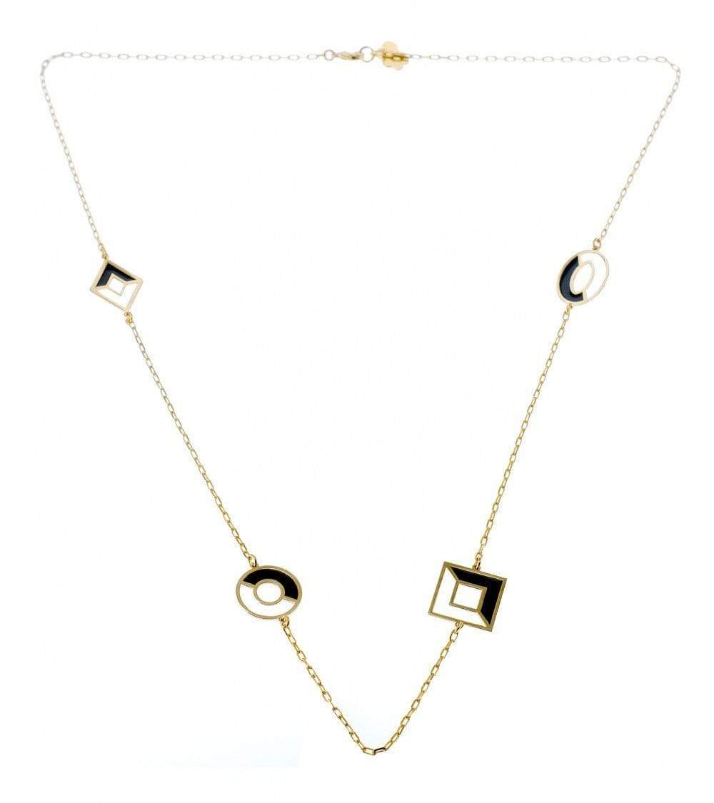 nuagedetoiles Collana Elementi Geometrici Mezzi Vuoti piccoli
