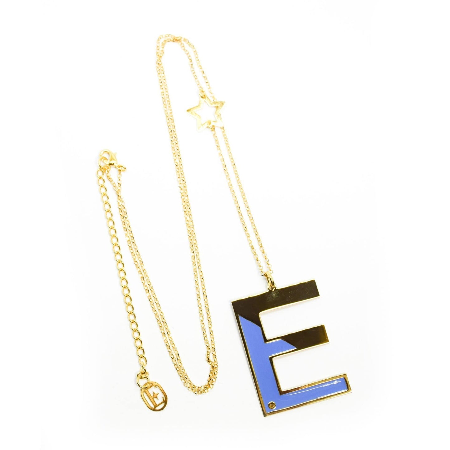 nuagedetoiles Collana Lettera metà smalto