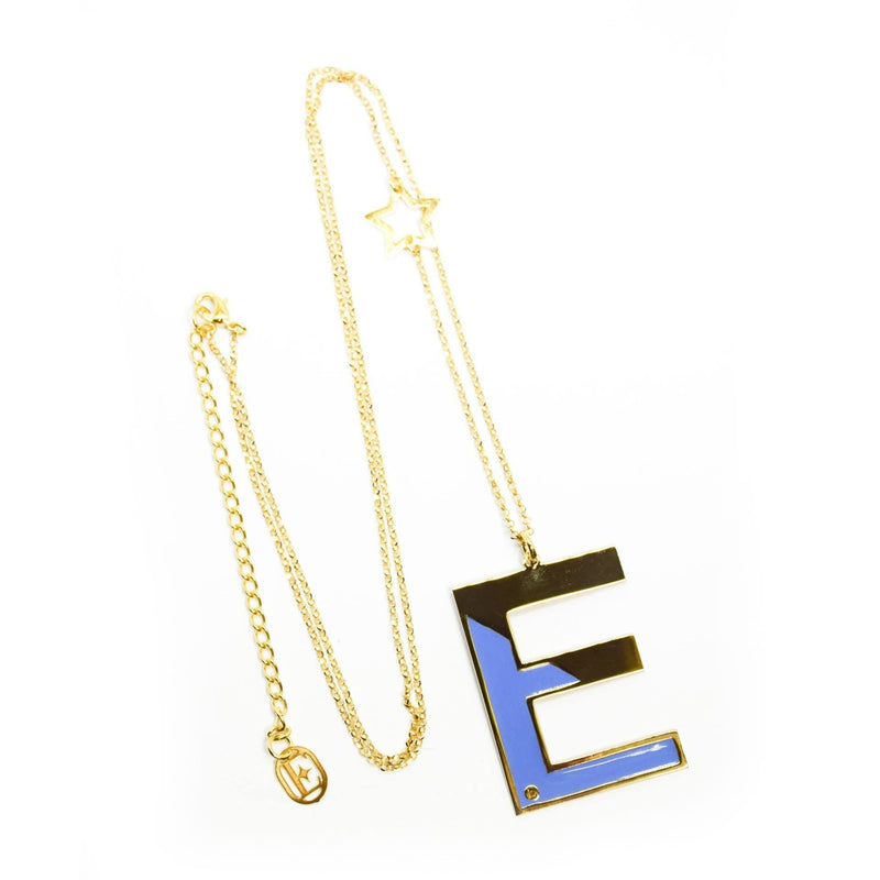 nuagedetoiles Collana Lettera metà smalto