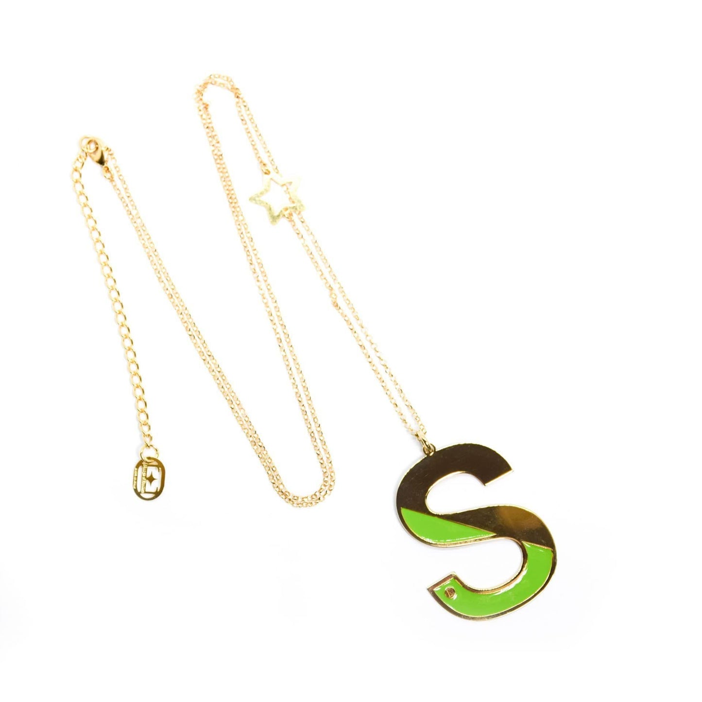 nuagedetoiles Collana Lettera metà smalto