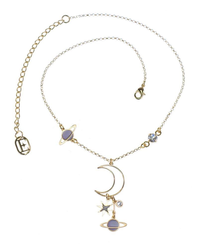 nuagedetoiles Collana Luna e Pianeti