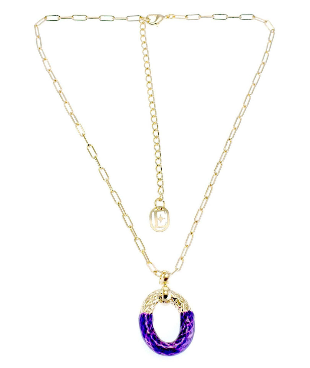 nuagedetoiles Collana Maglia Catena Ovale Godronata
