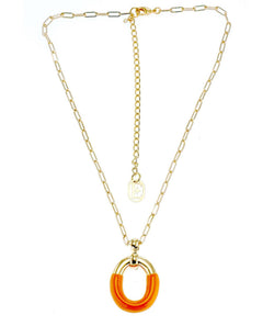 nuagedetoiles Collana Maglia Catena Ovale liscia