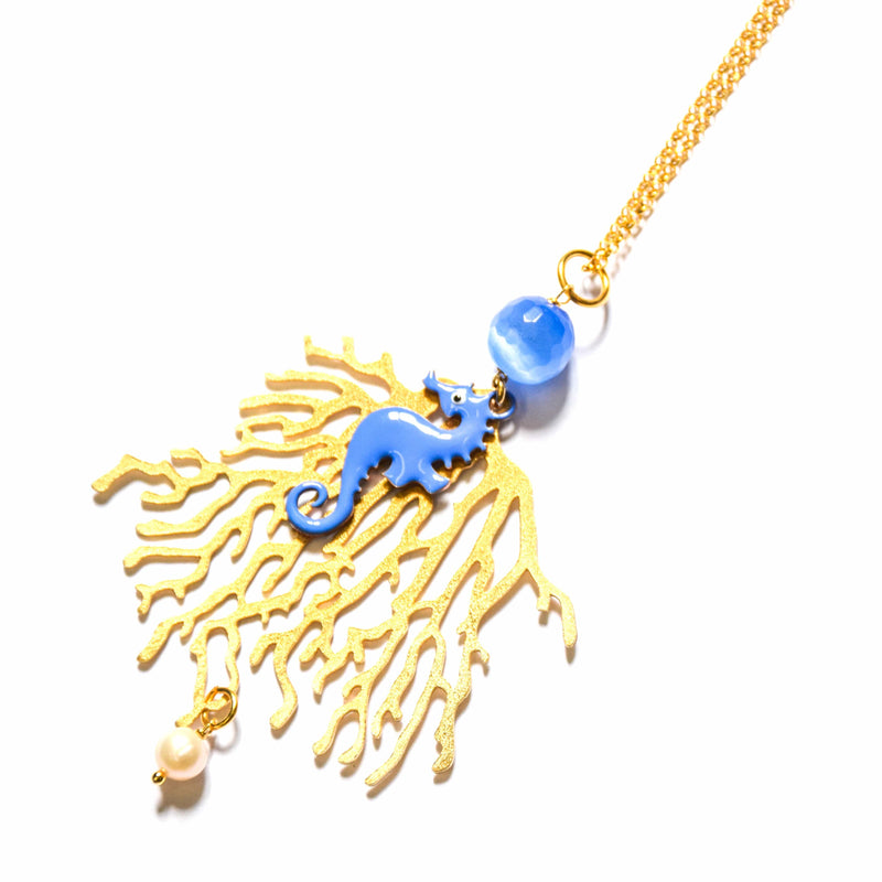 nuagedetoiles collana Oro Giallo COLLANA LUNGA CORAL HIPPO