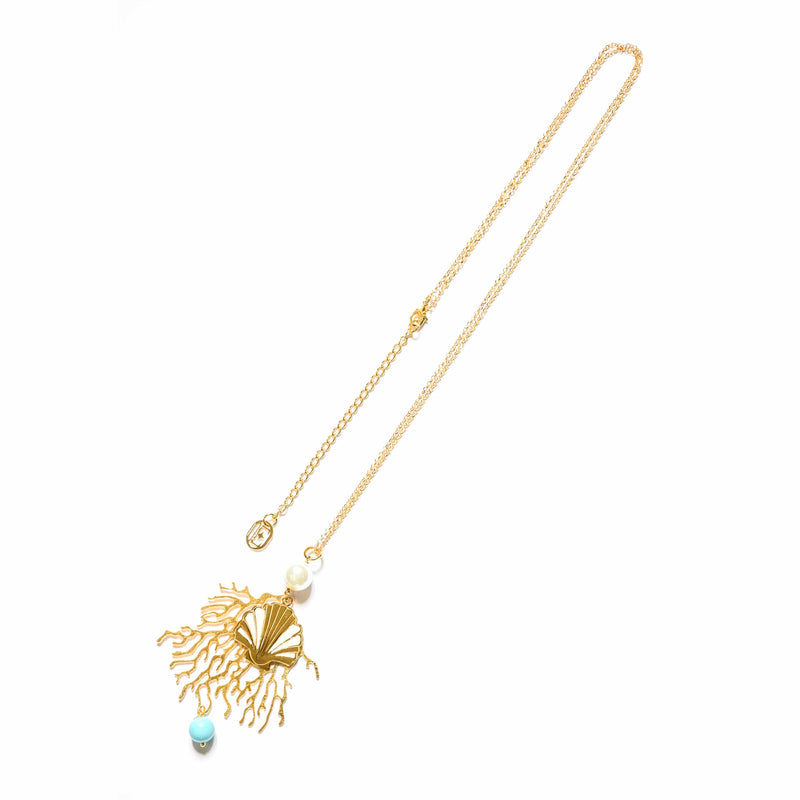 nuagedetoiles collana Oro Giallo COLLANA LUNGA CORAL SHELL 2