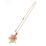 nuagedetoiles collana Oro Giallo COLLANA LUNGA CORALLO STELLA