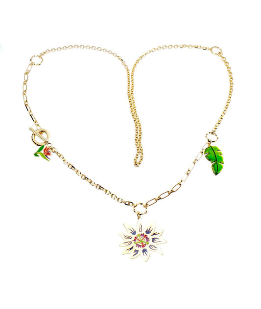 nuagedetoiles Collana passiflora t-bar