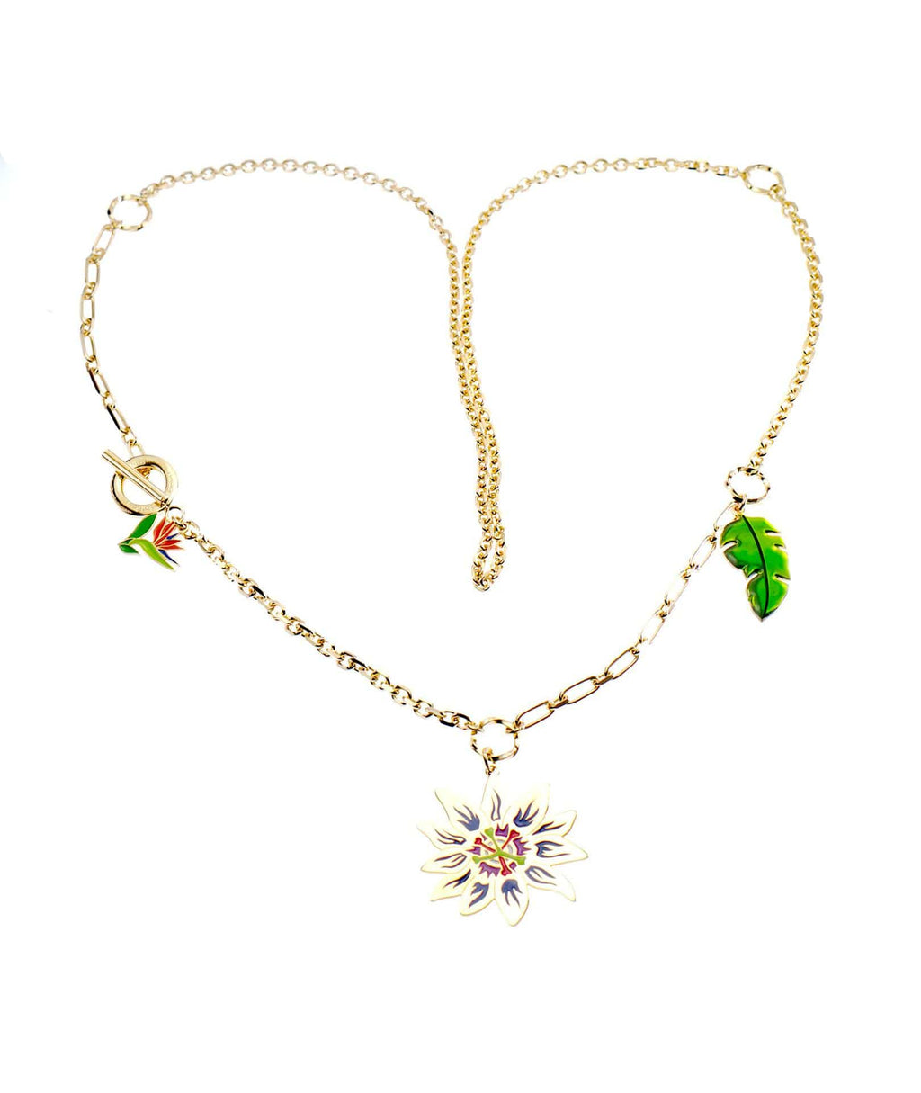 nuagedetoiles Collana passiflora t-bar