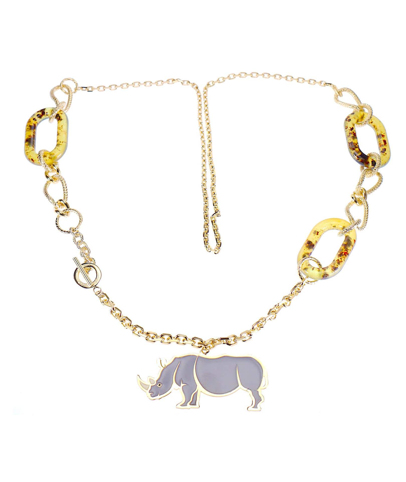 nuagedetoiles Collana rinoceronte